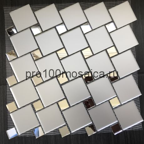 MS50 Серебряное зеркало+MAT. Мозаика зеркальная серия VANTAGGIO, 300*300*4 мм (VIVERE)