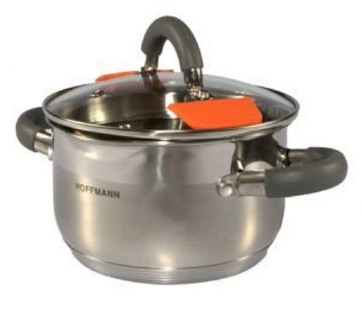 Кастрюля со сливом 1,9 л HOFFMANN HM 5142