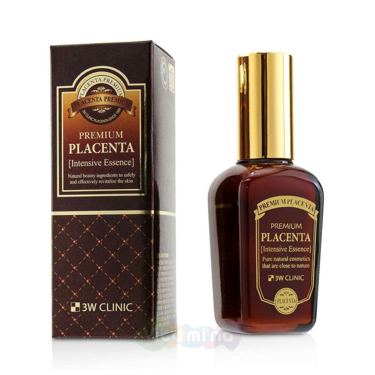 3W CLINIC Омолаживающая эссенция для лица с экстрактом плаценты Premium Placenta Intensive Essence, 50 мл