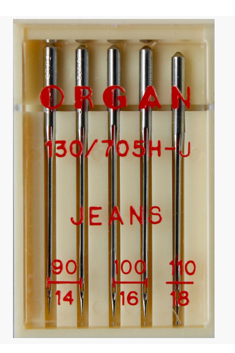 Иглы ORGAN джинс, набор №90-100 (5шт.)