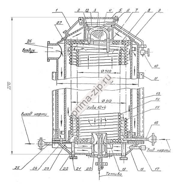 Котел  АДПМ 65.02.00.000 / 782.25.00.000