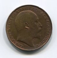 1/2 пенни 1902 года Великобритания XF+