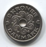 2 кроны 2005 года Дания AUNC