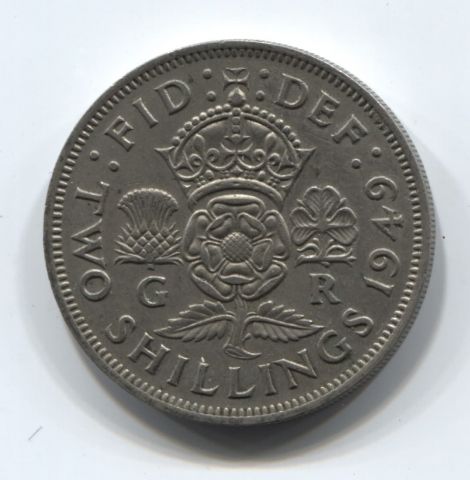 2 шиллинга 1949 года Великобритания XF