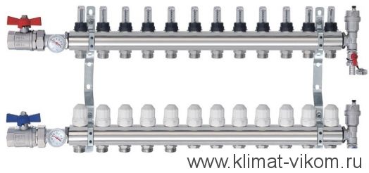 Коллектор с расходомерами ICMA  1"/3/4" (12)