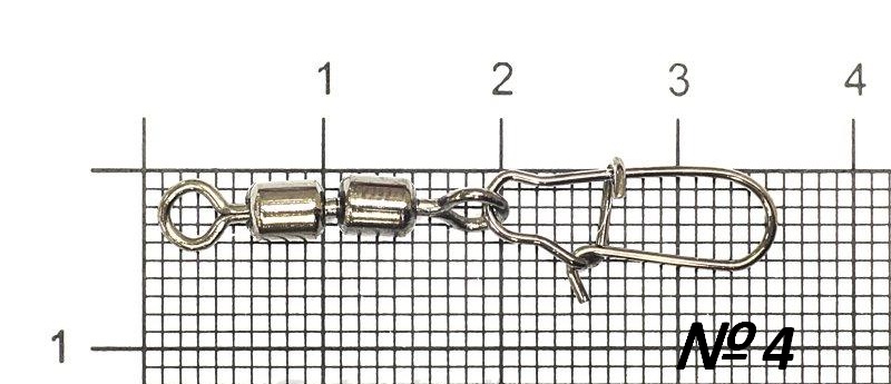 Вертлюг двойной Namazu "HS 2X ROLLING SWIVELS WITH NICE SNAP" с застежкой