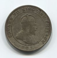 1 пенни 1902 года Ямайка