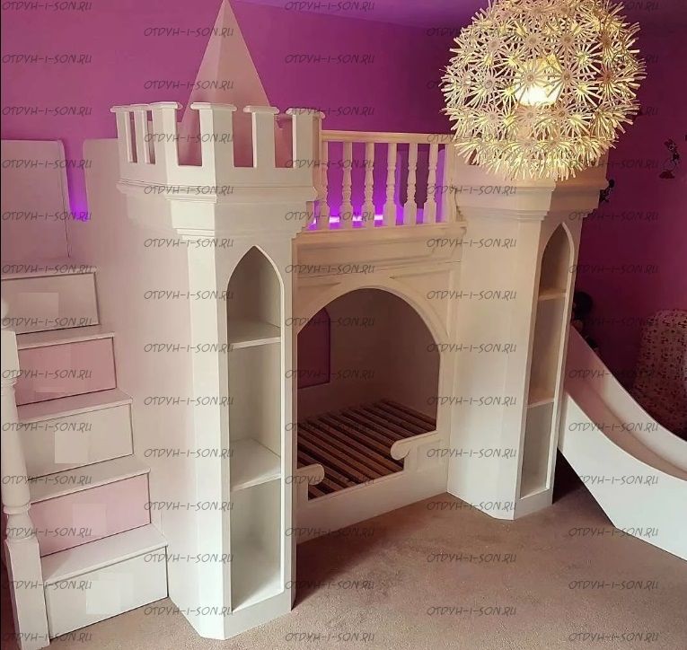 Кровать двухъярусная Замок №1 Wood