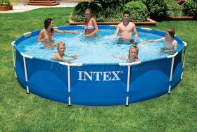 Каркасный бассейн 366 х 76 см Metal Frame Pool Intex 28212NP, фильтрующий насос