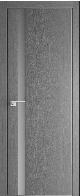 6ZN Стоун, кромка ABS, стекло серебряный лак дверь PROFIL DOORS межкомнатная