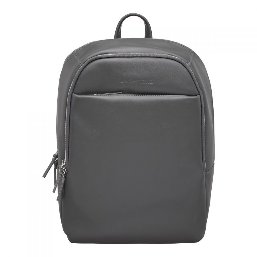 Кожаный мужской рюкзак для ноутбука LAKESTONE Faber Grey 918304/GR