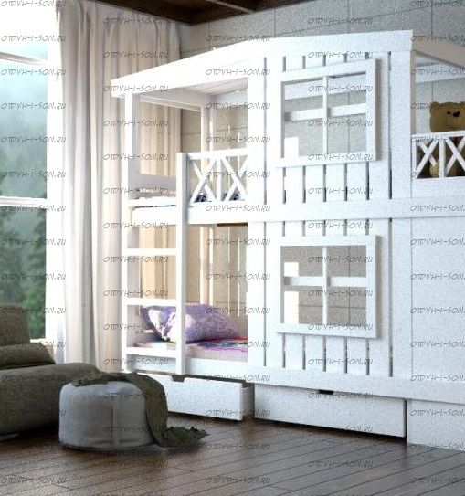 Кровать двухъярусная Домик Roof №20H