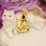 Брошь "Кошечка на фитнесе" (Danecraft США)