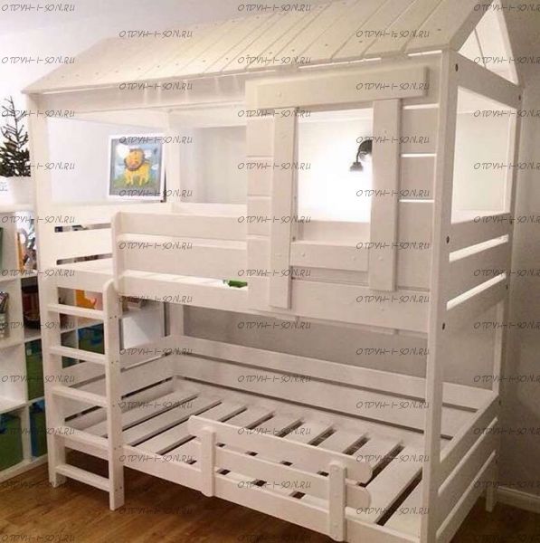 Кровать двухъярусная Домик Standard №29 (двухъярусная кровать домик)