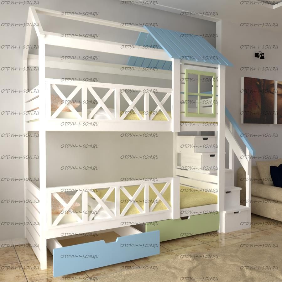 Кровать двухъярусная Домик Felicia №34