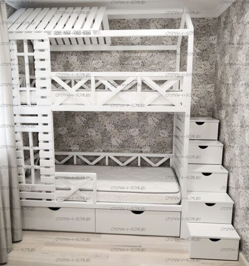 Кровать двухъярусная Домик Felicia №25