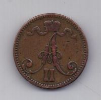 5 пенни 1870 года XF Редкий год Российская империя