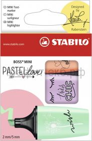 Маркеры текст.3шт.Stabilo BOSS mini Pastellove 07/03-47/57