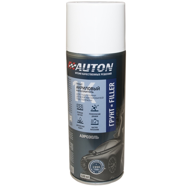 Auton 1К acryl Filler Грунт акриловый, название цвета "Красно-коричневый", в аэрозольном баллоне, объем 520мл.