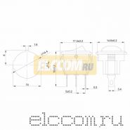 Выключатель клавишный круглый 250V 6А (3с) ON-OFF желтый с подсветкой Micro (RWB-106, SC-214)