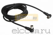 Шнур TV PLUG - TV JACK 1.5м угловой, черный REXANT