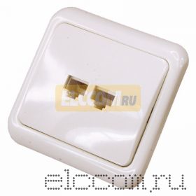 Компьютерная розетка внутренняя - 2*RJ-45 REXANT