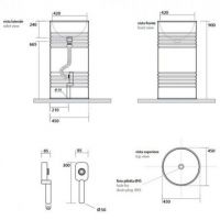 схема раковины Kerasan Artwork Barrel 4742K01