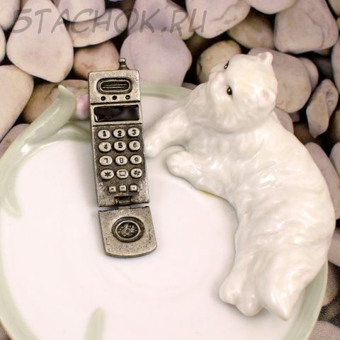 Брошь "Раритетный сотовый телефон" (Danecraft США)