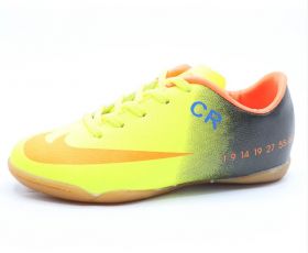 Бутсы детские для зала Mercurial CR7 желтые