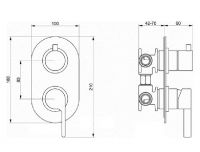 Смеситель для ванны и душа Webert DoReMi DR860101560 схема 2