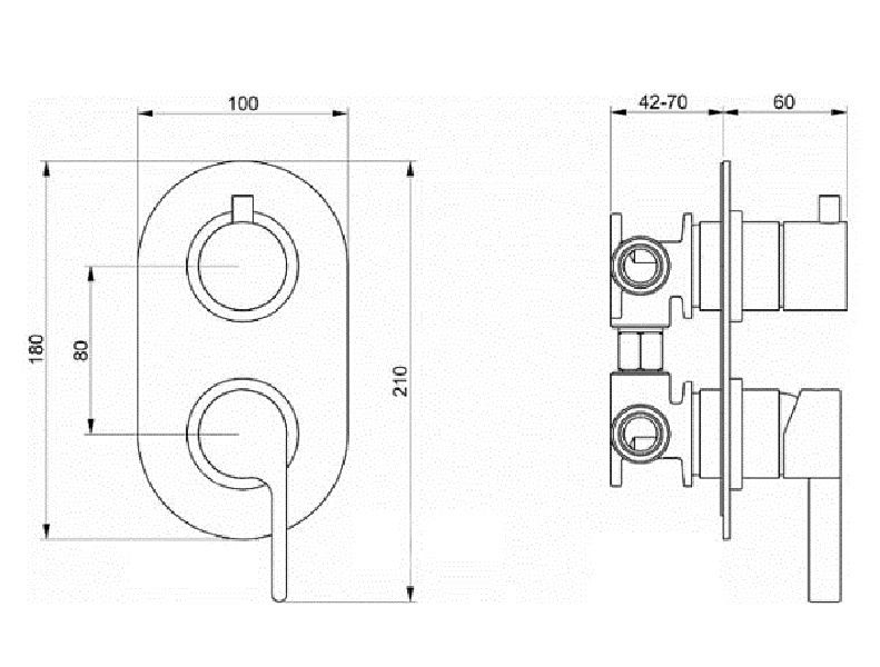 Смеситель для ванны и душа Webert DoReMi DR860101560 схема 2