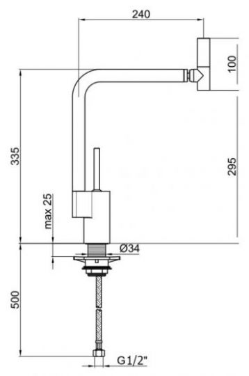 Смеситель для кухни Webert Kitchen 360° TS920302784 ФОТО