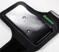 Чехол спортивный на руку Baseus Flexible Wristband (CWYD-A06) для смартфонов 5" (Black/Green) фото5