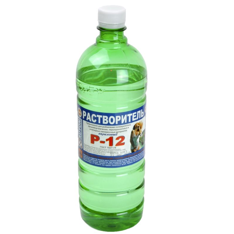 Полихим Растворитель Р-12 Медленный, акриловый, объем 1л.