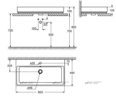 Раковина Grohe Cube Ceramic 3947600H 80x49 ФОТО