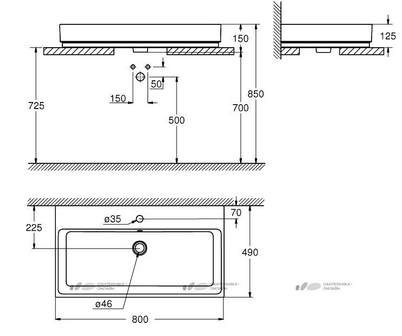 Раковина Grohe Cube Ceramic 3947600H 80x49 ФОТО