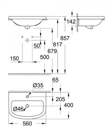 Раковина Grohe Bau Ceramic 39422000 56x40 ФОТО