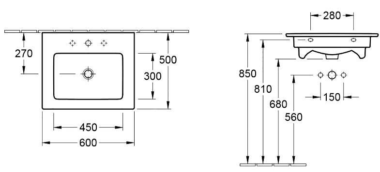 Раковина Villeroy&Boch Venticello 412460R1 60x50 ФОТО