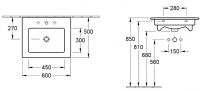 Раковина Villeroy&Boch Venticello 412460R1 60x50 схема 6