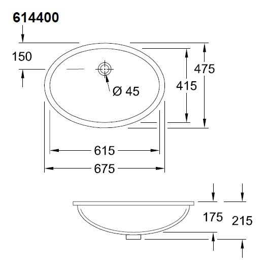 Раковина Villeroy&Boch Evana 6144 00 R1 67,5x47,5 ФОТО