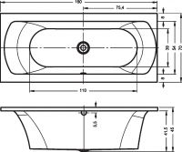 Riho ванна Lima 160 х 70 см BB42 схема 3