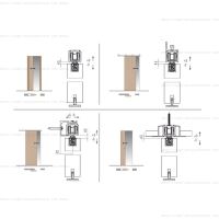 Комплект фурнитуры Krona Koblenz 0600-80 ABS на 1 дверь до 80 кг с доводчиком.