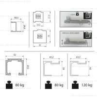 Комплект фурнитуры Krona Koblenz 0600-80 ABS на 1 дверь до 80 кг с доводчиком.