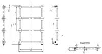 Полотенцесушитель на отопление для ванной Zehnder Cornwall лесенка LVCWC-75-47 46,5x74,5 см схема 2