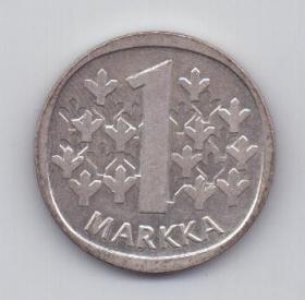 1 марка 1965 года AUNC Финляндия