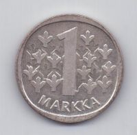 1 марка 1965 года AUNC Финляндия