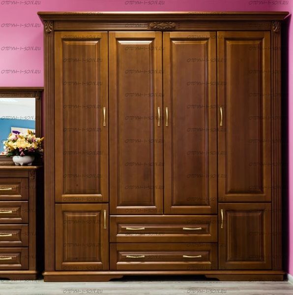 Шкаф 4-дверный Палермо Массив DreamLine (207х66х220)