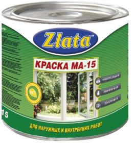 Краска Zlata МА-15 0.7кг Масляная для Окраски Деревянных, Металлических и Бетонных Поверхностей / Злата