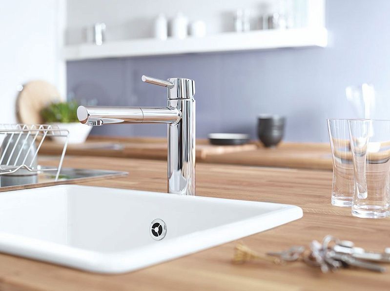 Смеситель Grohe Concetto New для кухни с выдвижным изливом 31129001 ФОТО