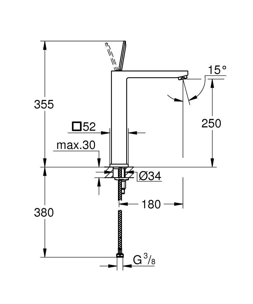 Смеситель Grohe Eurocube Joy для раковины 23661000 схема 6